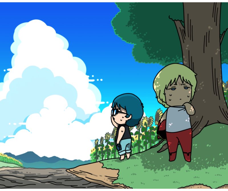 大尉とカミユon the earth in the summer 