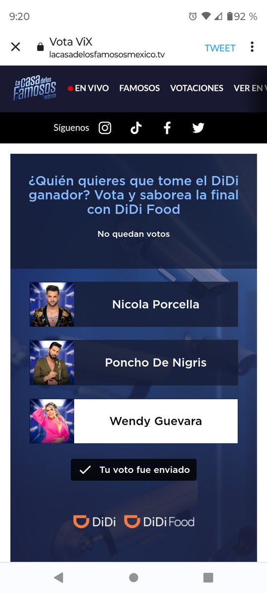 biol_clau's tweet image. Vamos, Vamos, Vamos.... No paremos y a seguir votando por la PATRONA de @LaCasaFamososMx #LaCasaDeLosFamososMexico #LaCasaDeLosFamosoMx #TeamWendyGuevara #WendyGanadora @soywendyguevara