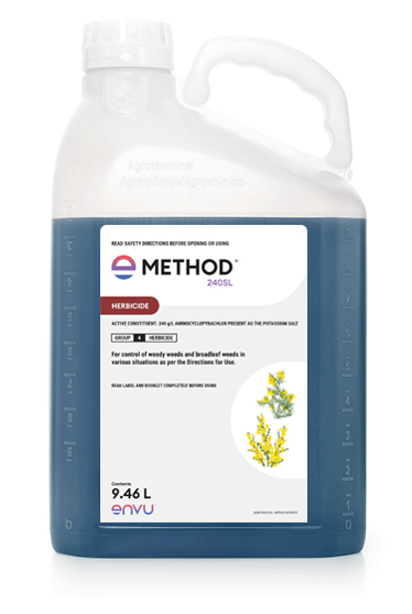 EnvuVMRuralANZ's tweet photo. Introducing Method 240SL, the latest addition to Envu's Vegetation Management Portfolio. It offers powerful control over tough woody weeds. Contact your Envu rep, local distributor, or visit our page https://t.co/PxOkd7gKu0 #envu #method240SL https://t.co/OFaXl3jNwB