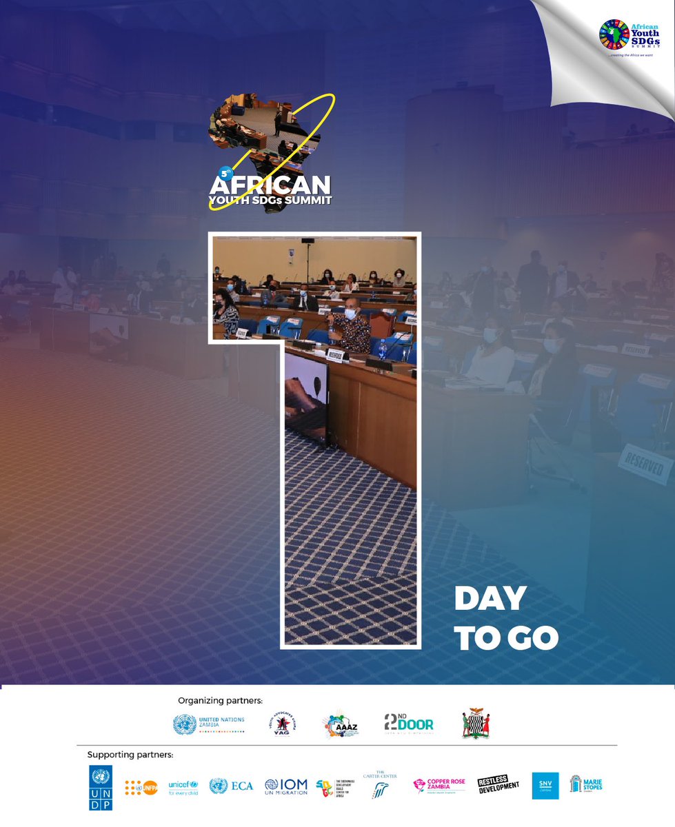 youthsdgssummit's tweet photo. Only a day more to the much anticipated largest gathering of #African youth on #SDGs 5th African Youth SDGs Summit. 

#AYSDGs #YouthInnovation #SDGs #YAG https://t.co/Jgc3Q3YQfT