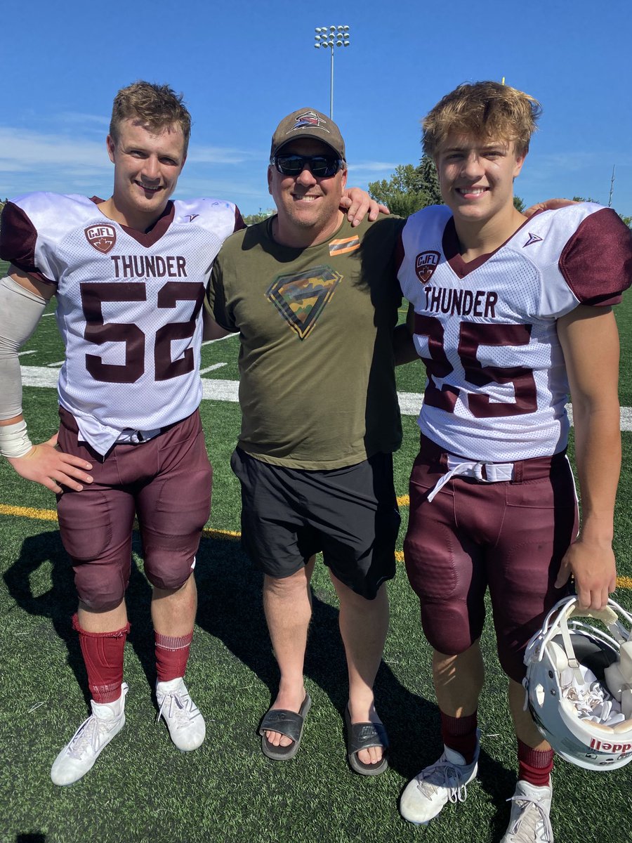 Pretty cool, now I just sit and watch. Kenten had a great game, Owen got a taste of special teams. Proud papa, keep working hard boys!!
