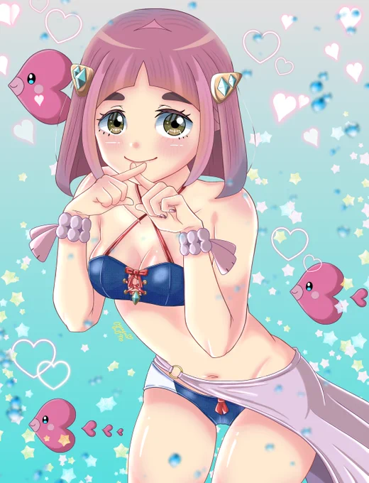 水着タロちゃん swimwear Lacey  #ポケモンイラスト