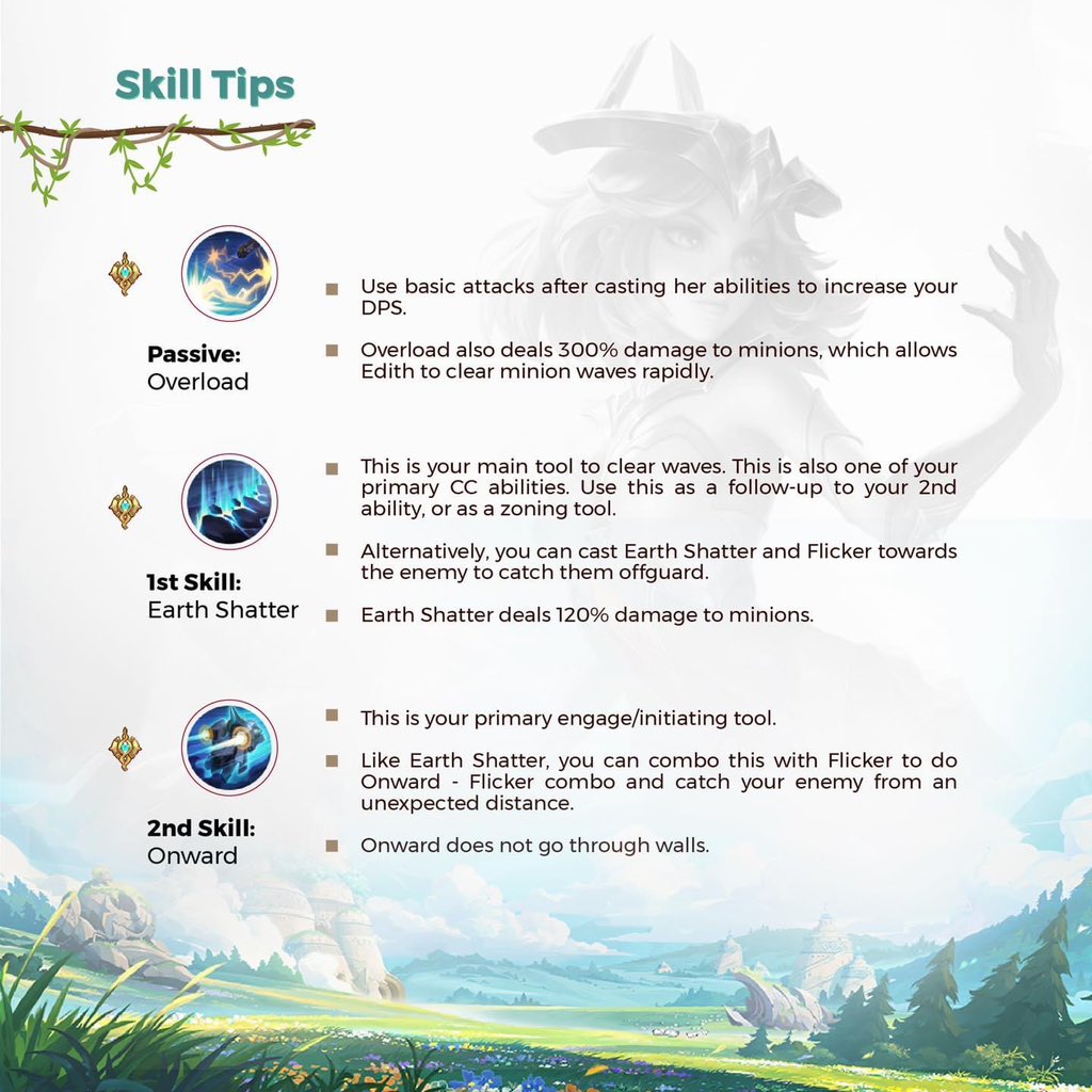 MobileLegendsOL's tweet photo. Latest Guide for Edith from MGL!
MGL Designer: @sire.plays
MGL guide writer: MGL @michaelvncent, @yonathan__p
#MobileLegendsBangBang #MLBB #MGL #mlbbmgl #mlbbguide #BeyondTheCloudsMLBB https://t.co/xrvw4vOD7W