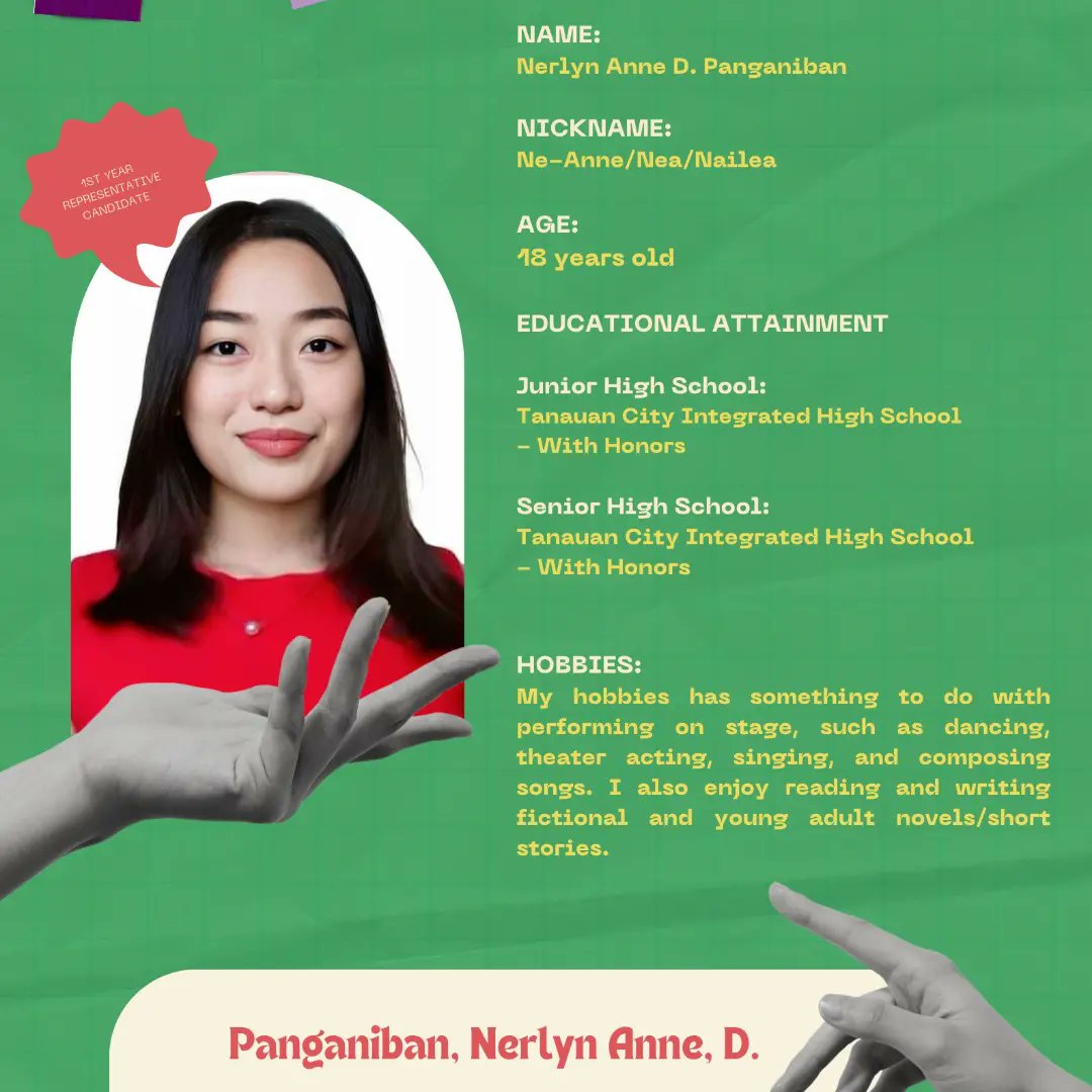 TheFAIPS's tweet photo. 🔱FAIPS TODAY🔱

The FAITH Psychology Society is currently in search for a psych freshmen to fill the position of First Year Representative of the organization this A.Y. 2023-2024. The actual election will take place on August 17, 2023.

These are the candidates for 1st Year Rep. https://t.co/pXzXbSVk2M