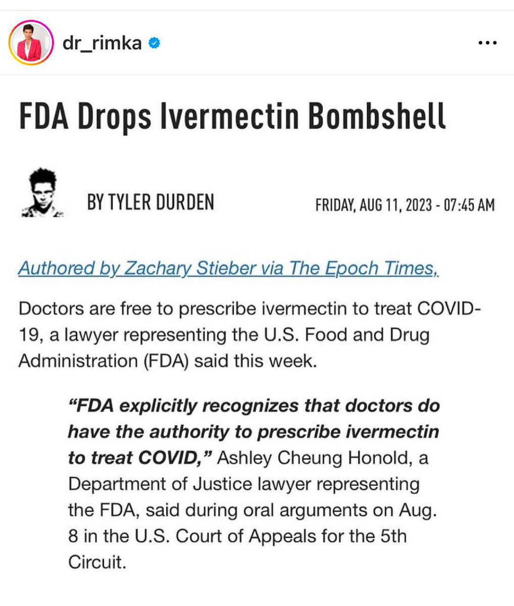 Another conspiracy theory debunked. The FDA personnel should be charged with crimes against humanity. 
#covidhoax #Ivermectin #ivermectinworks #covidlies #FDALies
