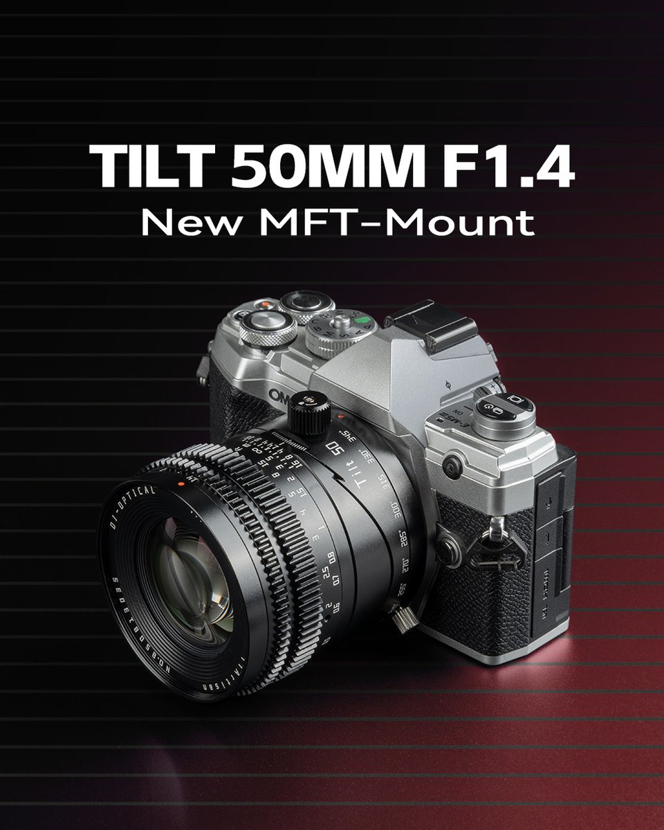 TTArtisanCN's tweet photo. TTArtisan Tilt 50mm f1.4 for MFT-Mount is coming
✅Miniature world effect
✅Full frame with declicked aperture
✅Available mount: X/RF/Z/E/L/MFT
Release Time: August 14 at 6:00 pm (UTC/GMT+8:00)
Check more:
https://t.co/BqOCk2Swo1
#ttartisan #50mm
#tilt #microfourthird https://t.co/UiRYh3xxOA