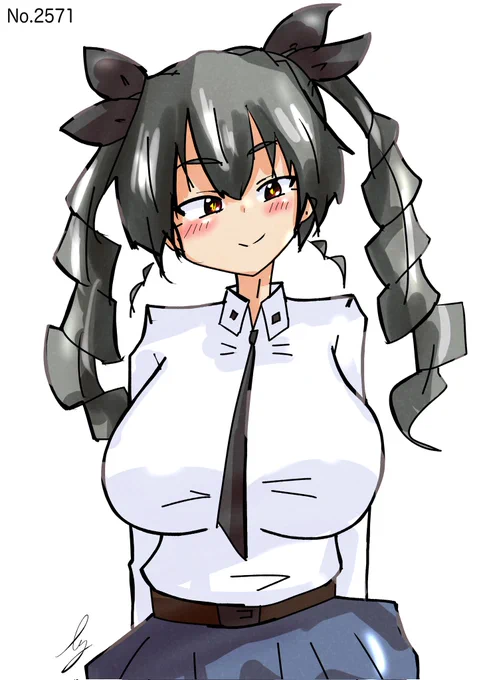 [ニコッとアンチョビ]  #1日1ドゥーチェ