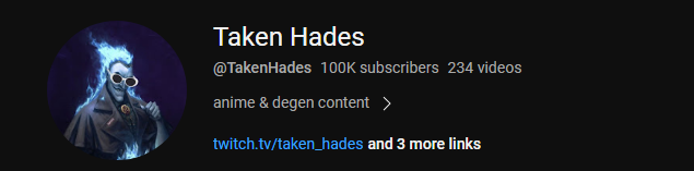 TaKen_HaDes's tweet image. LET'S GOOOOO!!!

WE FINALLY HIT 100K YOUTUBE SUBSCRIBERS!

Thank you to the ppl who supported me and the content!