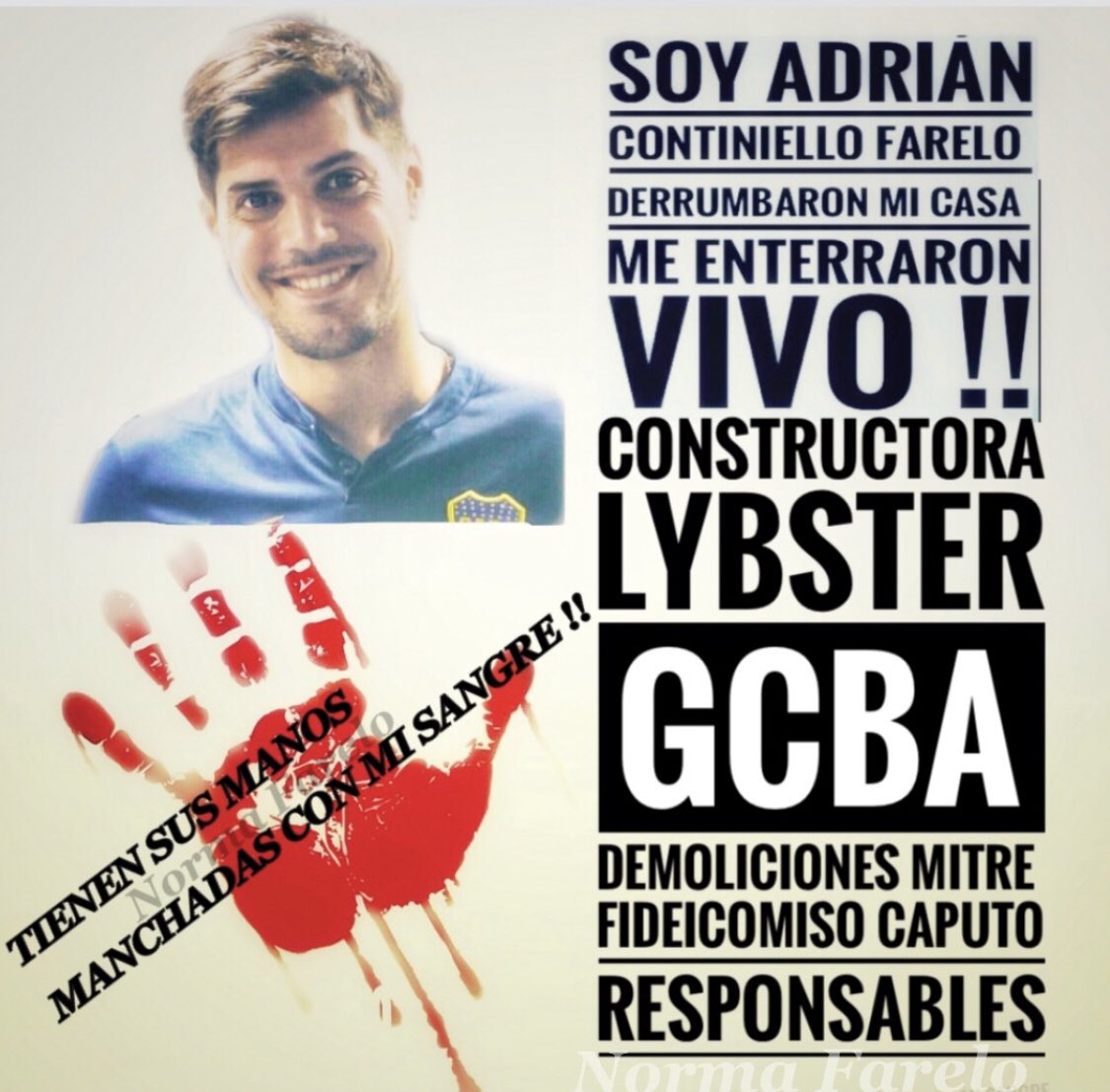 NORMAFARELO's tweet photo. @horaciorlarreta @PatoBullrich @jorgemacri Se hizo JUSTICIA!! Larreta NO VAS A SER PRESIDENTE!! Me debés la vida de mi hijo !!!! https://t.co/da7BdpYpgg