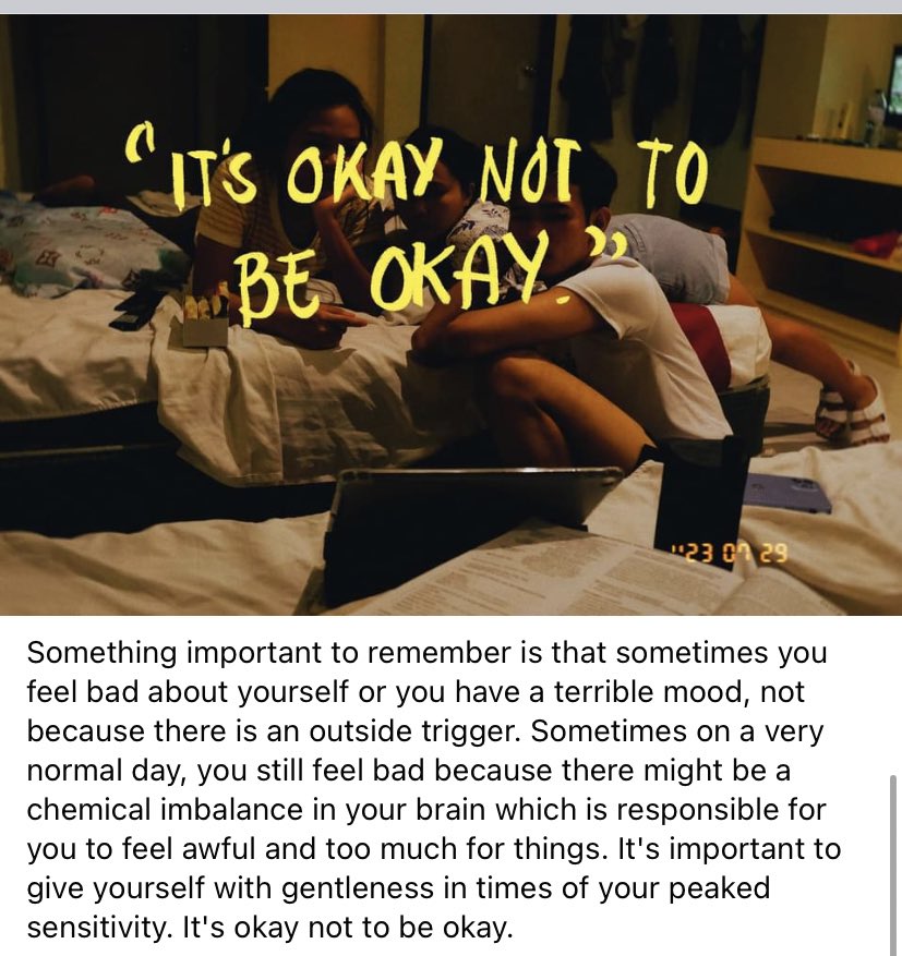 virtualkuya's tweet photo. It’s okay not to be okay https://t.co/1VEYrwa4E5