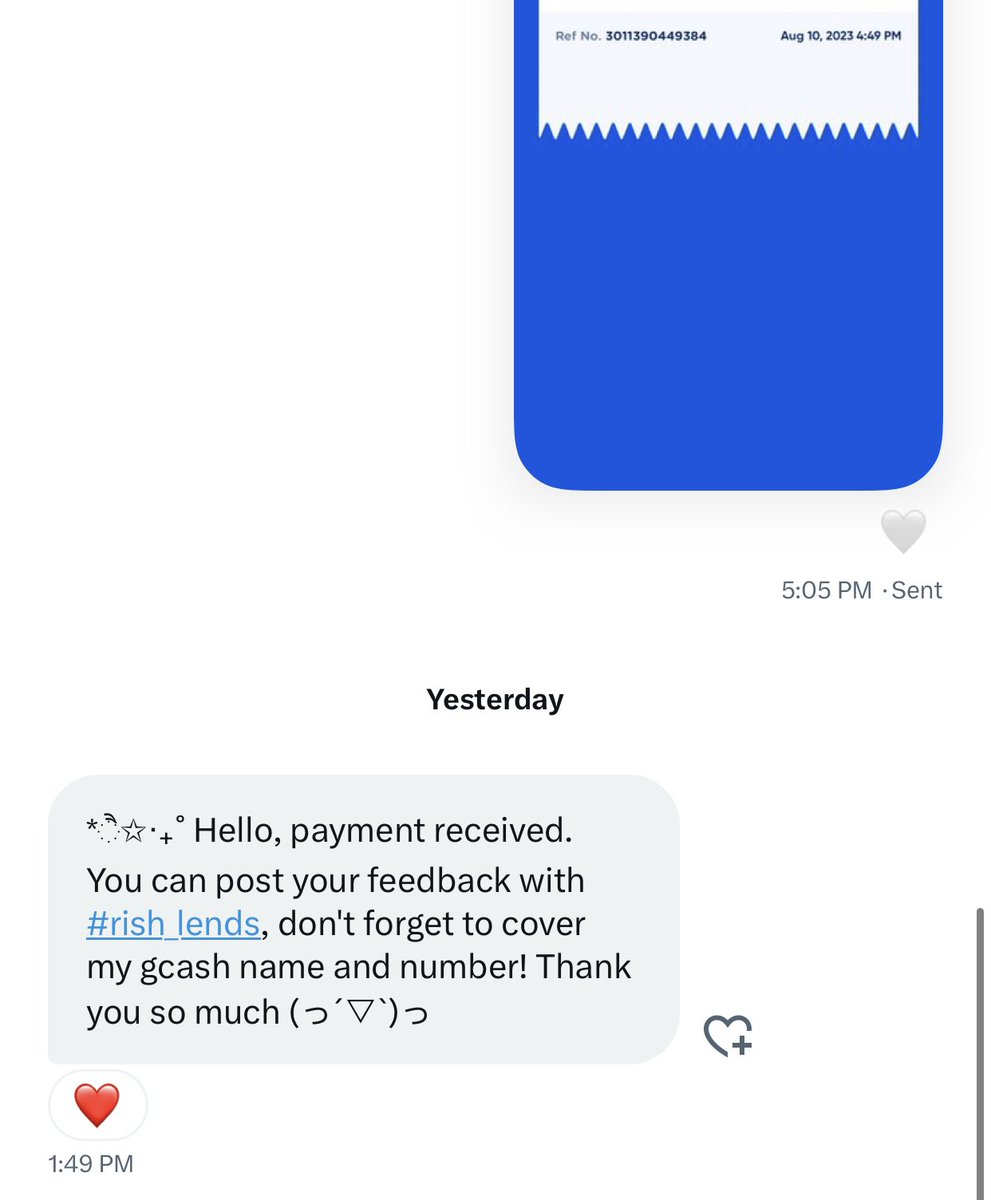 sjydeluna's tweet photo. another transac with @junniebub 🥺🫶 thank you so much for trustinggg !! #rish_lends vvv smoothhh talagaa https://t.co/dWkoRbIXAu