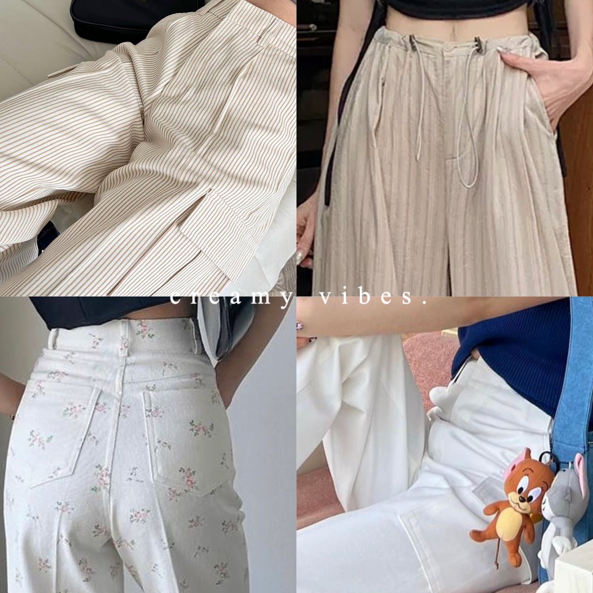 i_gubgibth's tweet photo. * creamy vibes 🥯🧁 ป้ายยากางเกงทรงสวย เน้นคุมโทน ขาว ครีม เบจ แบบนุ้บนิ้บเกาหลีเกาใจแมทช์ได้ทั้งขาสั้น - ขายาว. https://t.co/UwcEyXbZxT