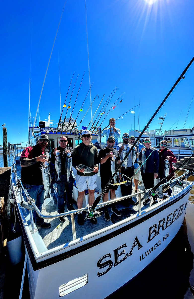 westernhardwood's tweet photo. WHA Annual Convention!Great Day! Plenty of action and tight lines. And some Bonus Sightings of Sharks, Whales, and Porpoises. Some Salmon went home with entire crew.   Success and some new friends made. https://t.co/29GkZDIZ2U