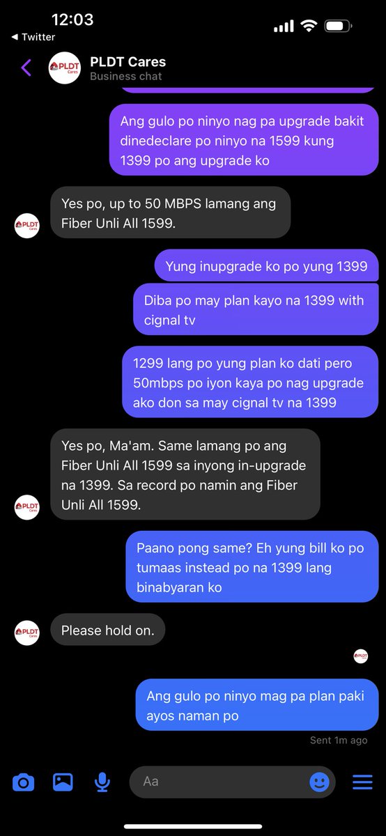 sgemhaine's tweet photo. @PLDT_Cares Wala po kwenta CS nyo! https://t.co/Up6CWAdtPl