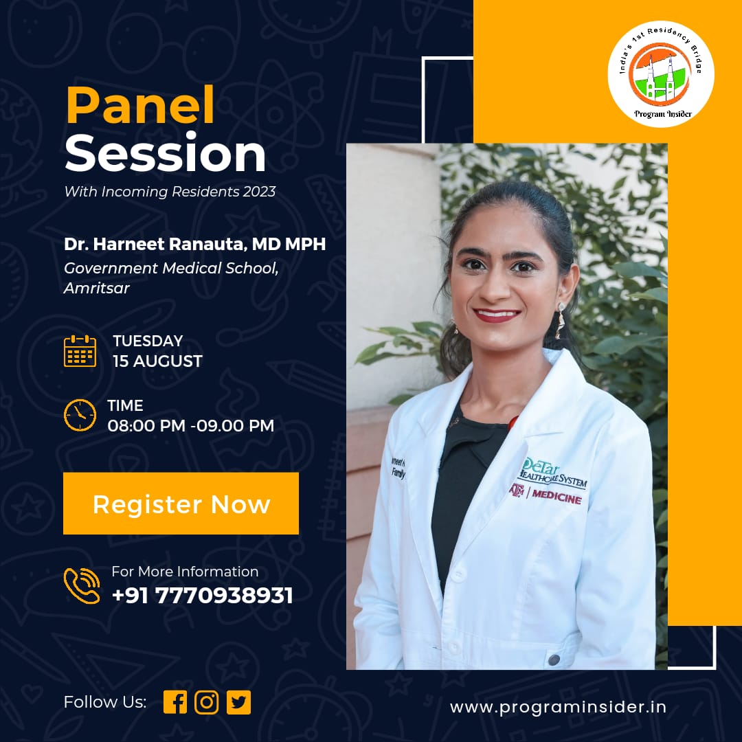 ProgramInsider's tweet photo. Dr. Harneet RANAUTA MD MPH  will share his competitive journey and share all tips and strategies for getting a residency successfully.

Only 100 Students can participate 

*Register Now!*
https://t.co/PDr9P3KLlK

Click ➡️ Visit the event ➡️ Register with Zoom ➡️ Download App https://t.co/tP449HPPxw