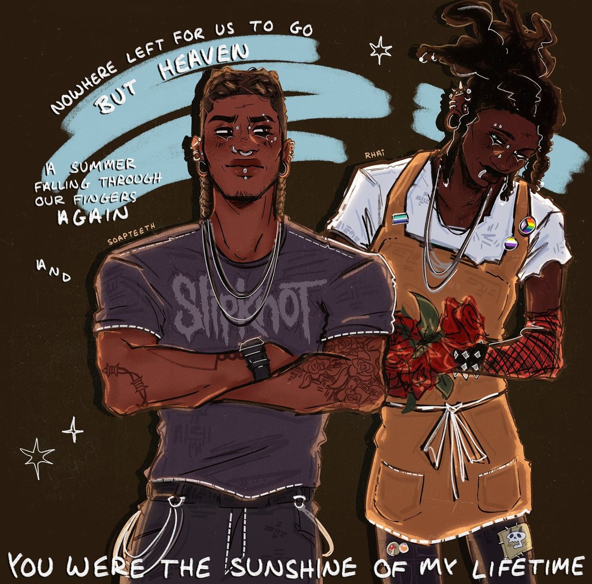 soapguts's tweet photo. so sane and normal abt a tattoo arist x florist au LET'S GO!!!! #atsv #AcrossTheSpiderVerse #hobiebrown #milesgmorales #punkprowler my ko-fi is in my bio if u wanna tip the clown :^) 💖 https://t.co/PA4YjJxTaN