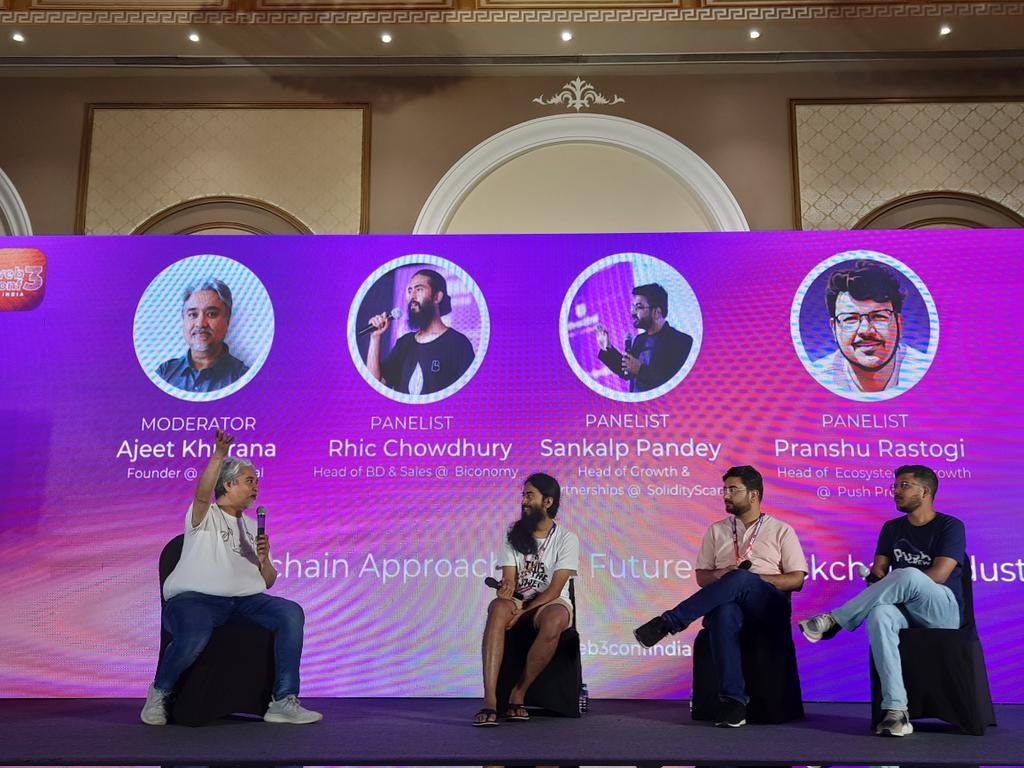 pranshurastogii's tweet photo. Just wrapped up an exhilarating talk at #Web3ConfGoa about pushing the limits of Web3 UX! π Also had the privilege of speaking at an incredible panel on the future of multichain in web3.
@0xRhic @SKY_Sankalp @AjeetK @web3conf_india https://t.co/mnpOJoUltu