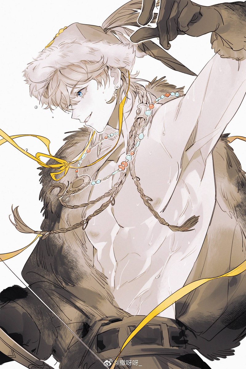 Bai7_Journey's tweet photo. Totem Festival Dance - Ethnic Prince Group.

❤️ Sacred Fire Zhao Zhao . Victor
💜 Desire is Monstrous. Lucien
💙 Ghost and Gods do not invade. Gavin
💛 Scorching Sun on the Grassland. Kiro
🤍 A Beguilement. Shaw

Official commission from paper games presented by: 撒呀呀_

@Gavin_Bai7
@B7GavinSTF