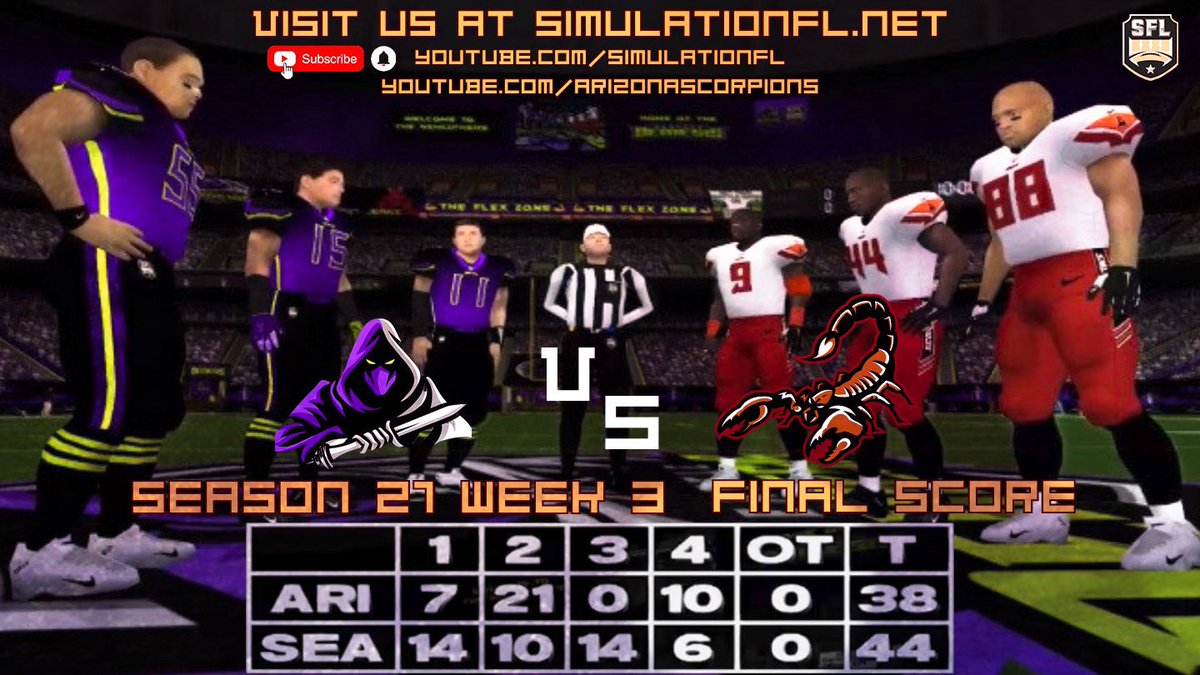 Not the final score we were looking for after our trip to Seattle. The @SeattleNemesis got the best of us, 38-44, in a slugfest that went down to the last whistle. We’ll bounce back next week AZ Nation 🦂 <a href="/simulationfl/">Simulation Football League</a> #feelthesting #fyp #SFL #eSports