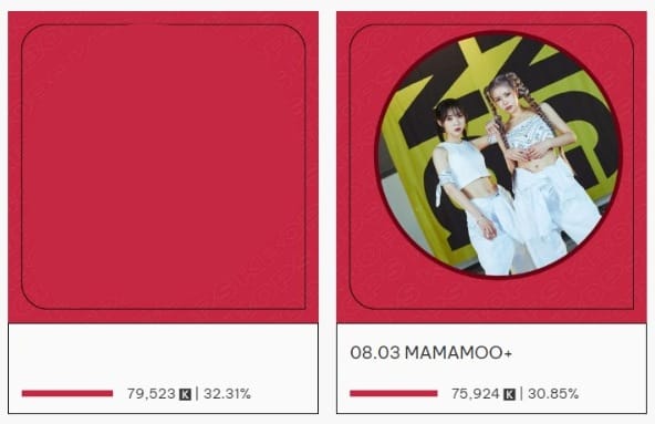 [🗳️] kBOPS
Please head to the kBOPS website and app to vote for MAMAMOO+ !
🏁9PM KST 15/08/2023
📱80% APP
 ↳ app.kbops.online 
📷20% Website votes 
↳ top100.kbops.online