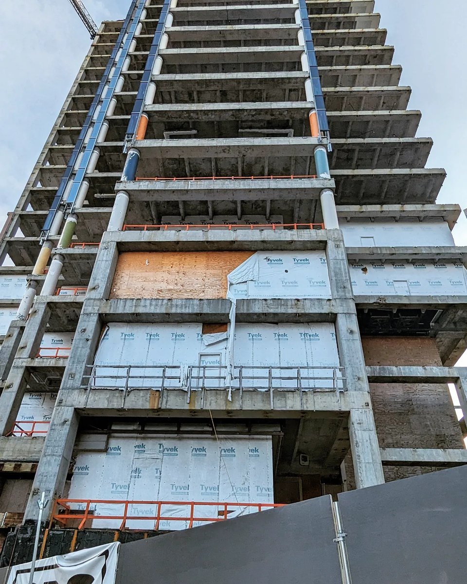 2019: work begins  to add stories &amp; expand the base of the Campanile tower at 14th &amp; Peachtree, owned by Dewberry.

2021: the City files an ‘abandoned project’ complaint after work stops

2022: Dewberry submits a new plan to the City, signifying work will soon be underway.

2023: