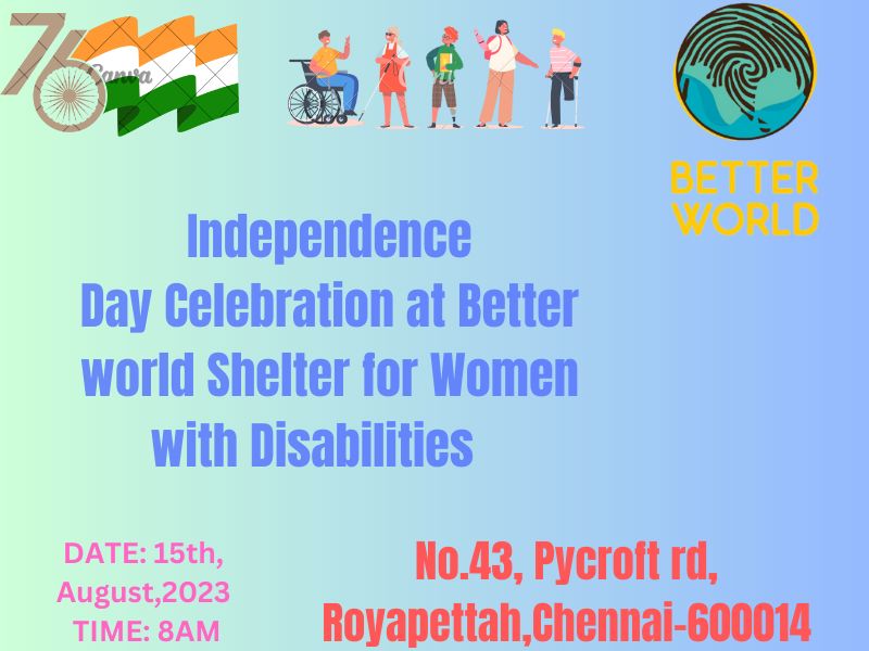 Shelter4WwD's tweet photo. Real independence stems from the fundamental principle that people with disabilities are entitled to the same civil rights, options &amp; control over choices as people without disabilities. This #IndependenceDay let's strive towards truly building an inclusive India.  
Jai Hind!🇮🇳 https://t.co/QSqVG9APlq