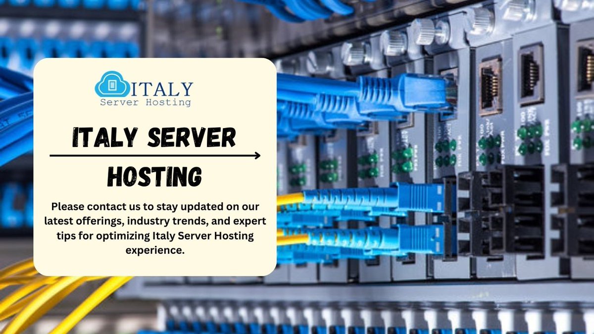 italyserverhost's tweet photo. Experience unparalleled performance with Italy Server Hosting, tailor-made for businesses demanding high-speed solutions. Elevate your digital presence, backed by robust Italian infrastructure.
#italyserverhosting #cheaphosting
Visit - https://t.co/xzTFDbxDud https://t.co/LmBWiEXdbN