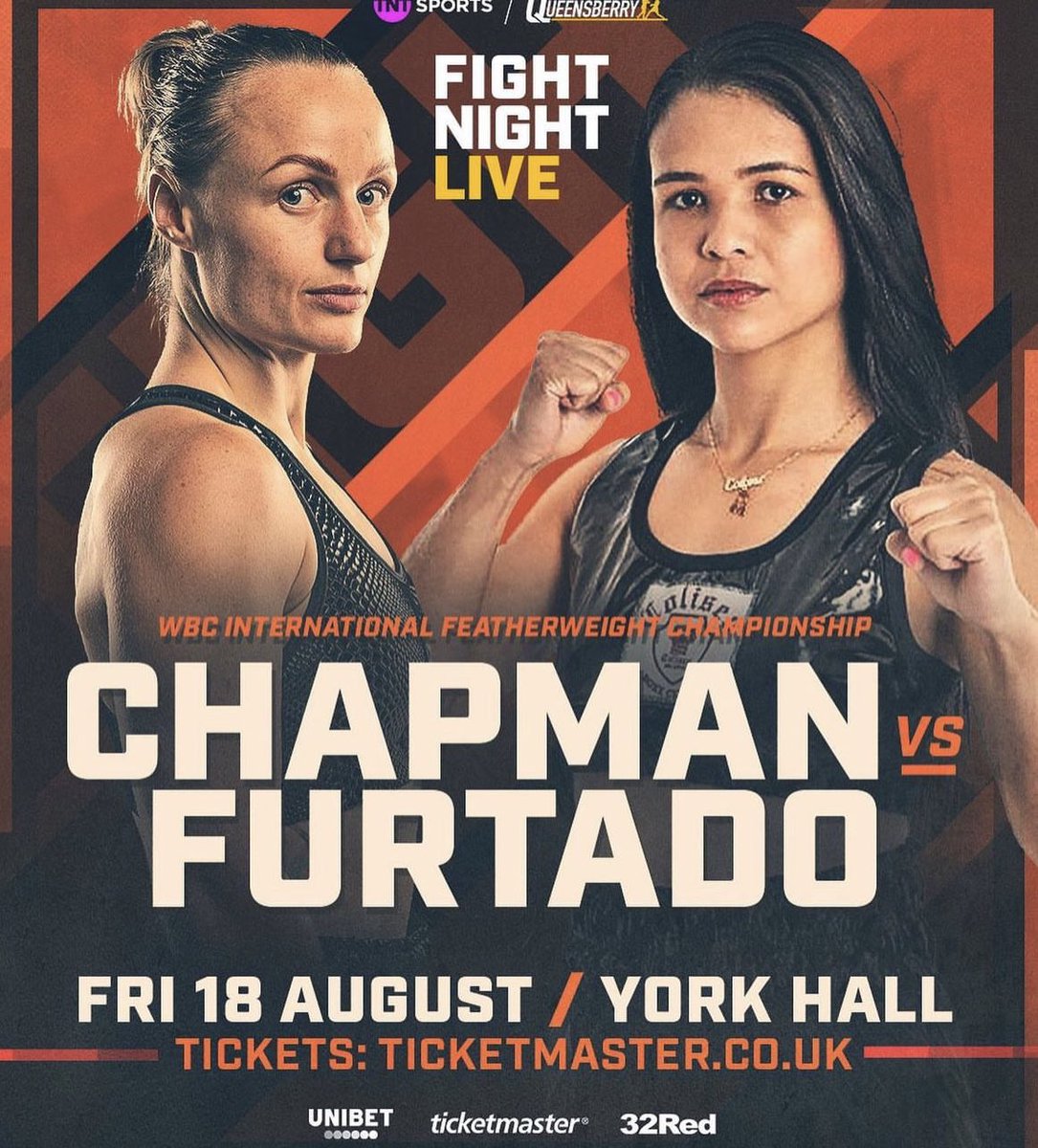 #FightWeek UK’s WBC International Feather champ @ravenchapman01 (6-0, 2KOs) defends her title against Brazil’s Lila dos Santos Furtado (9-0, 1KO) Friday @YorkHallEvents