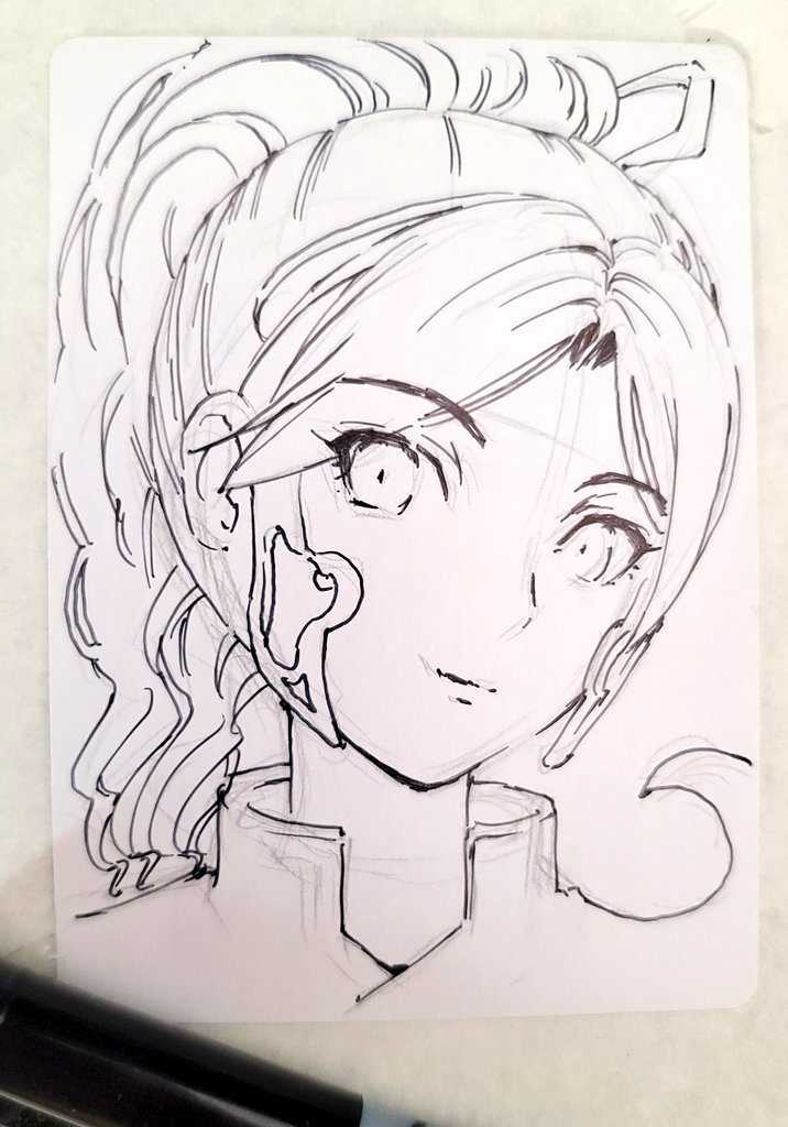 ゲーセンで待っている時間に描いてます。 #artistproof