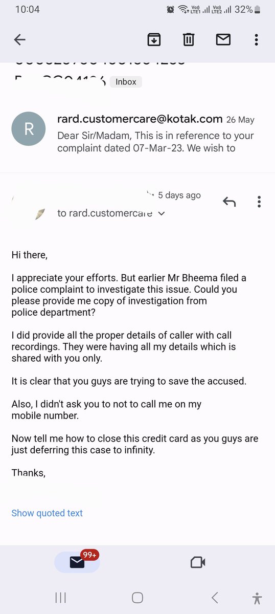 You guys r d biggest liar &amp; cheaters with rude behavior in banking history. Its been years but you haven't provide me any resolution. Neither you reply my emails nor u take any action. I sent email some days back but didn't receive any response.see photo <a href="/udaykotak/">Uday Kotak</a> <a href="/KotakCares/">KotakCares</a>