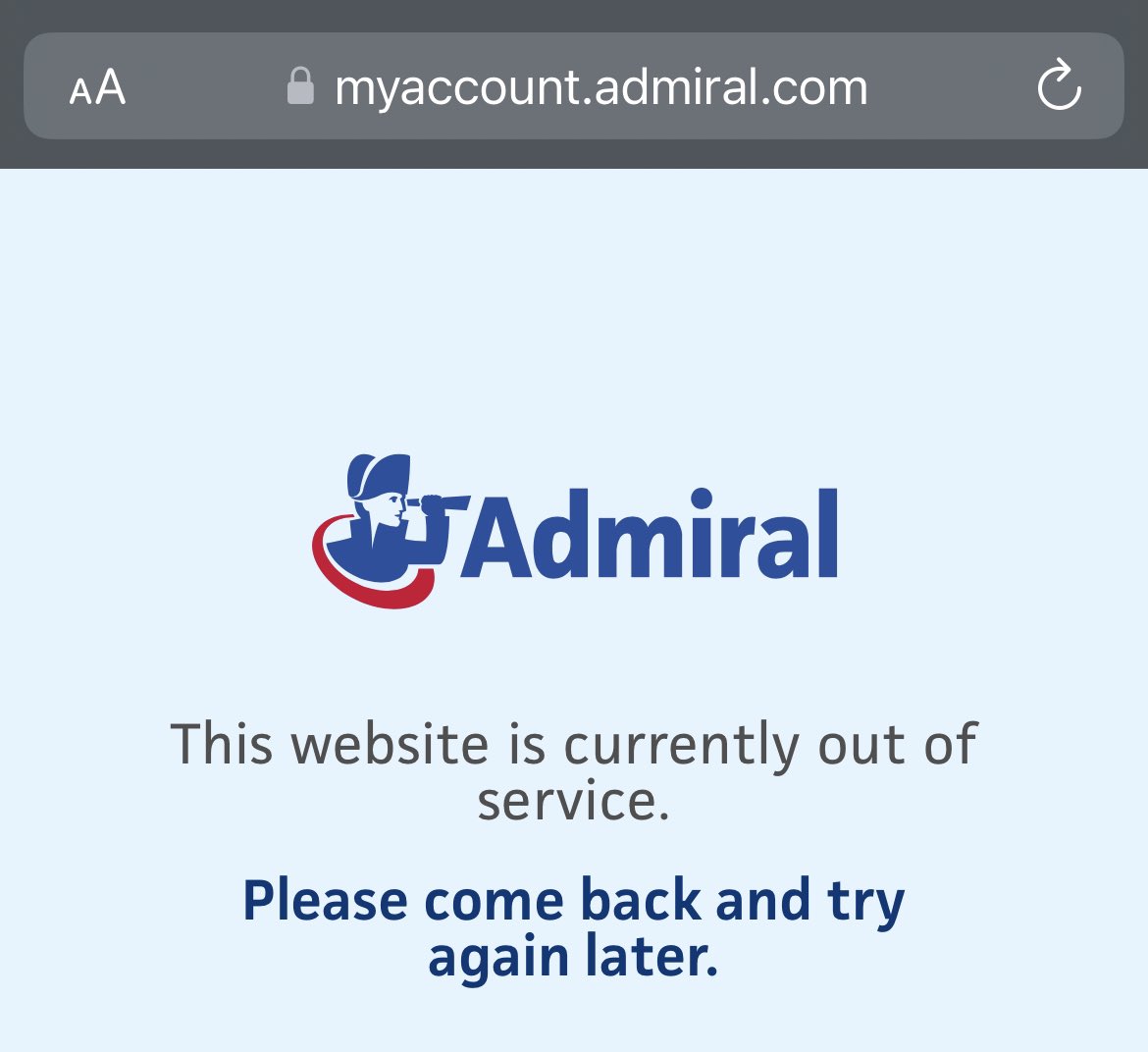 topskis's tweet photo. @AdmiralUK Hi, part of your website is, you can’t access your own account for over a week https://t.co/oVeUU7OOD4