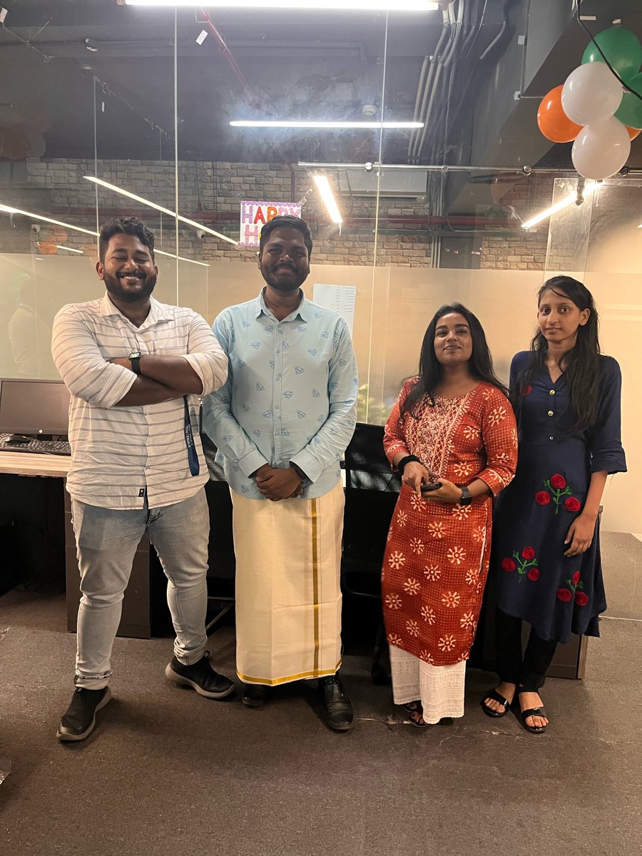 Netrika_PvtLtd's tweet photo. From spirited conversations to cheerful moments, we had a delightful time as #Netrika celebrates #IndependenceDay with patriotic fervor and zeal. Catch a glimpse of our vibrant fiesta as our team rocked the ethnic look, adding a splash of pride to the celebration. #lifeatnetrika https://t.co/deTZsv25ZG