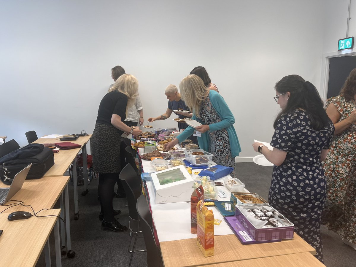StrathEDU's tweet image. Our staff are together for the first of our professional learning days. Planning for the year ahead and thinking of our future as the Strathclyde Institute of Education. 
Thank you all for your donations and cakes for our @macmillancancer coffee morning. #StrathEDU #proflearning