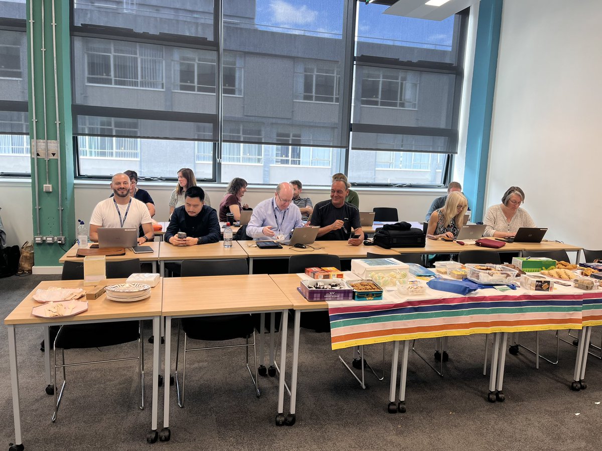 StrathEDU's tweet image. Our staff are together for the first of our professional learning days. Planning for the year ahead and thinking of our future as the Strathclyde Institute of Education. 
Thank you all for your donations and cakes for our @macmillancancer coffee morning. #StrathEDU #proflearning