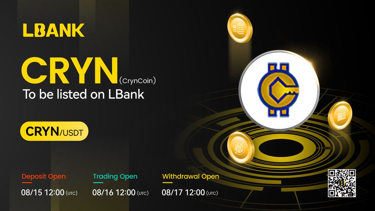 LBank_Exchange's tweet photo. 🌈 New #listing

⛵️ $CRYN (CrynCoin) will be listed on LBank！

CRYNs' team a decentralized platform may govern itself, to help ONGs raising money to launch and help the world.

👉 Details: https://t.co/H7J2DtH87Z https://t.co/3F5sPvdqAA