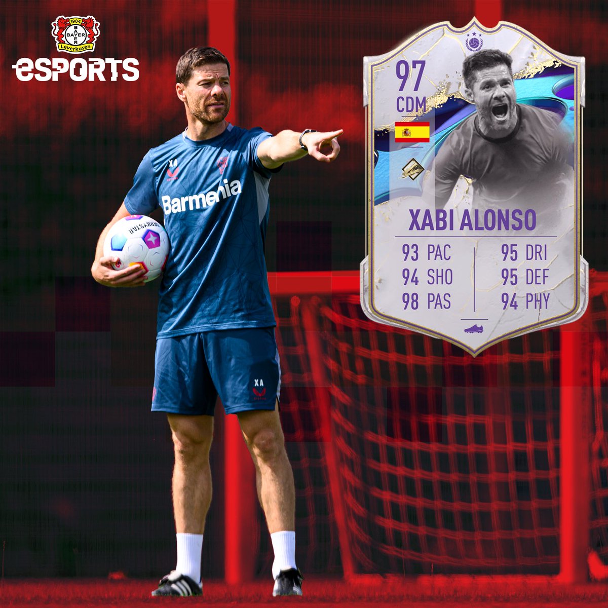 b04esports's tweet image. Look who we‘ve got here 👀

Who is completing 9️⃣7️⃣ #CoverStar-Icon @XabiAlonso? 🎮⚫️🔴

@bayer04fussball I @marclandwehr I @seanldw_ I #FIFA23 I #B04eSports I @bayer04_en I @bayer04_es