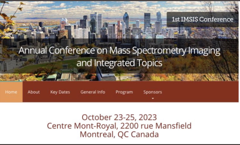 IMSSNews's tweet photo. #IMSIS Early date for registration: August 18, 2023! ✍️Register here: https://t.co/RjW7k4qvRz #Montreal #spatialomics https://t.co/FFgtvmJkos