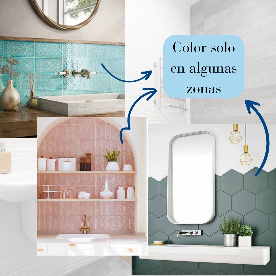 El color ideal para el baño es blanco, lo sabemos perfectamente; sin embargo, un cuarto de baño colorido resulta moderno, divertido y realmente único.... 

#vallizan #baños #diseñodeinteriores #colores #azulejos #mueblesdebaño #arandadeduero