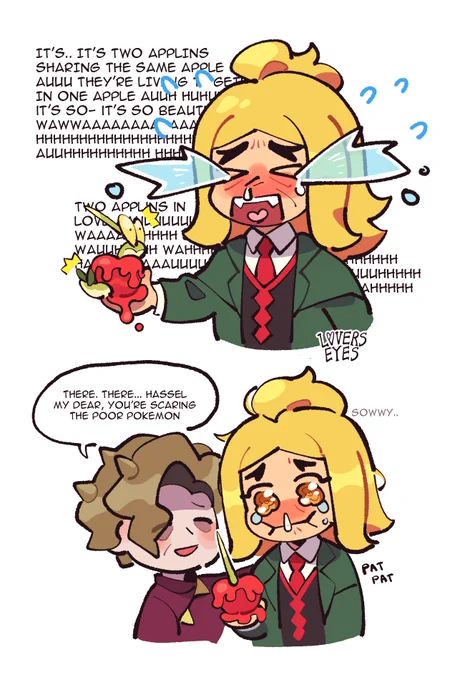 hassius and dipplin 🍊🌻🍎🪱  #PokemonScarletViolet