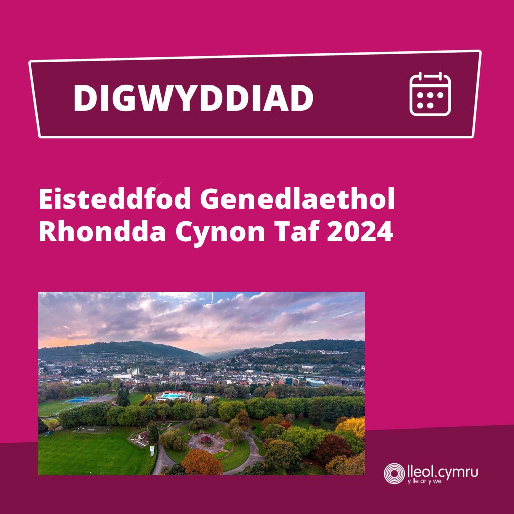 ⭐️ DYDDIAD I'R DYDDIADUR ⭐️

⭐️ Eisteddfod Genedlaethol Rhondda Cynon Taf 2024
🗓️ 03/08/2024 - 10/08/2024
📍 Parc Ynysangharad, Pontypridd, Rhondda Cynon Taf, CF37 4PD

👉  bit.ly/3sbMn7P
