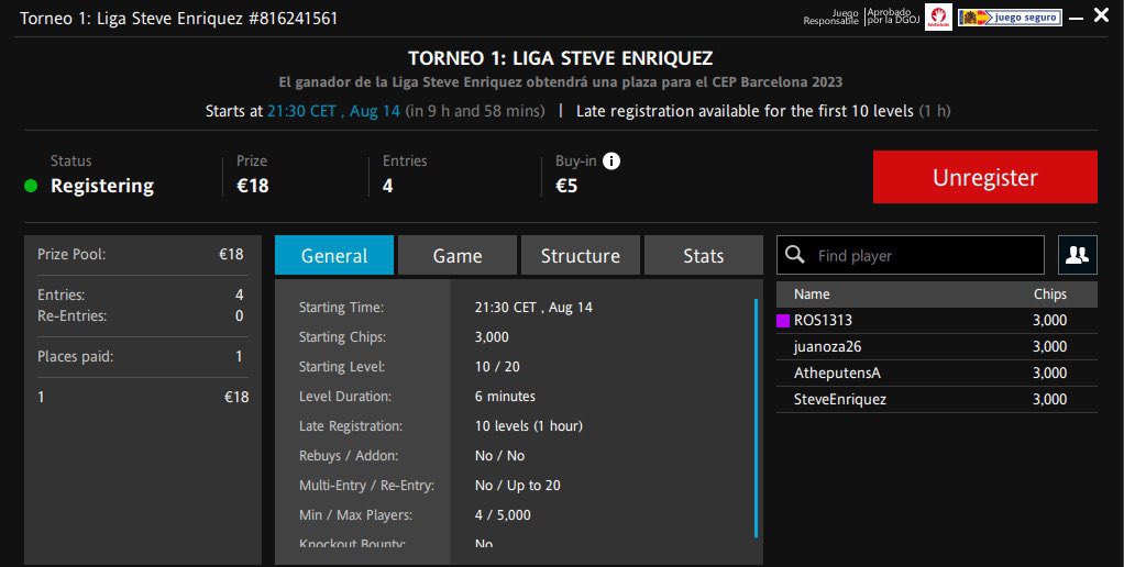 Steve__Enriquez's tweet photo. 🚨 ⚠️ HOY EMPIEZA LA LIGA en mi canal de Twitch 🖥️

🗓️ Lunes, martes y miércoles 21:30 🇪🇸 en @CasinoBcnES 

🎟️ 1 entrada al @CEP_Poker para el ganador 🏆 

💰5€ de buyin

Además habrá sorpresas 🎁 https://t.co/s8MrehhSHI