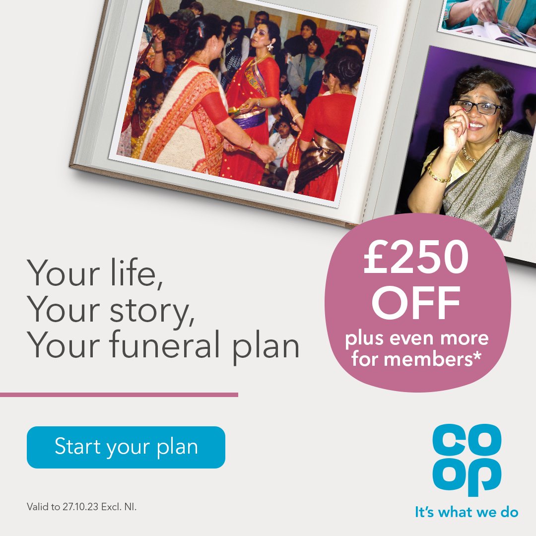 No better time to plan ahead with <a href="/CoopFuneralcare/">Co-op Funeralcare</a> *Co-op Funeralcare is a trading name of Co-op Funeral Plans Limited, who provide and sell Co-op funeral plans authorised &amp; regulated by Financial Conduct Authority. Firm Ref. No. 962119. T&amp;Cs apply coop.co.uk/funeralcare/te….