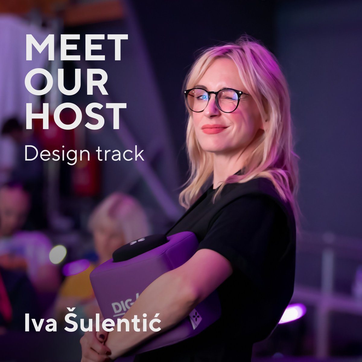 Back by popular demand - Iva Šulentić, welcome once again! 🤩

Same as last year, Iva will be hosting on our design track! 🎨
As a well-known figure in the hosting world, Iva's expertise will be the guiding light for all the talented designers on this journey. 🚀

See you soon!