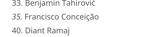 #transferjosti Waarom staat alleen het rugnr van Conceicao schuin op de website van Ajax.  ajaxinside.nl/rugnummers-aja… En praten wij eventueel over Nico? #Ajax #dtv #hoophethopen