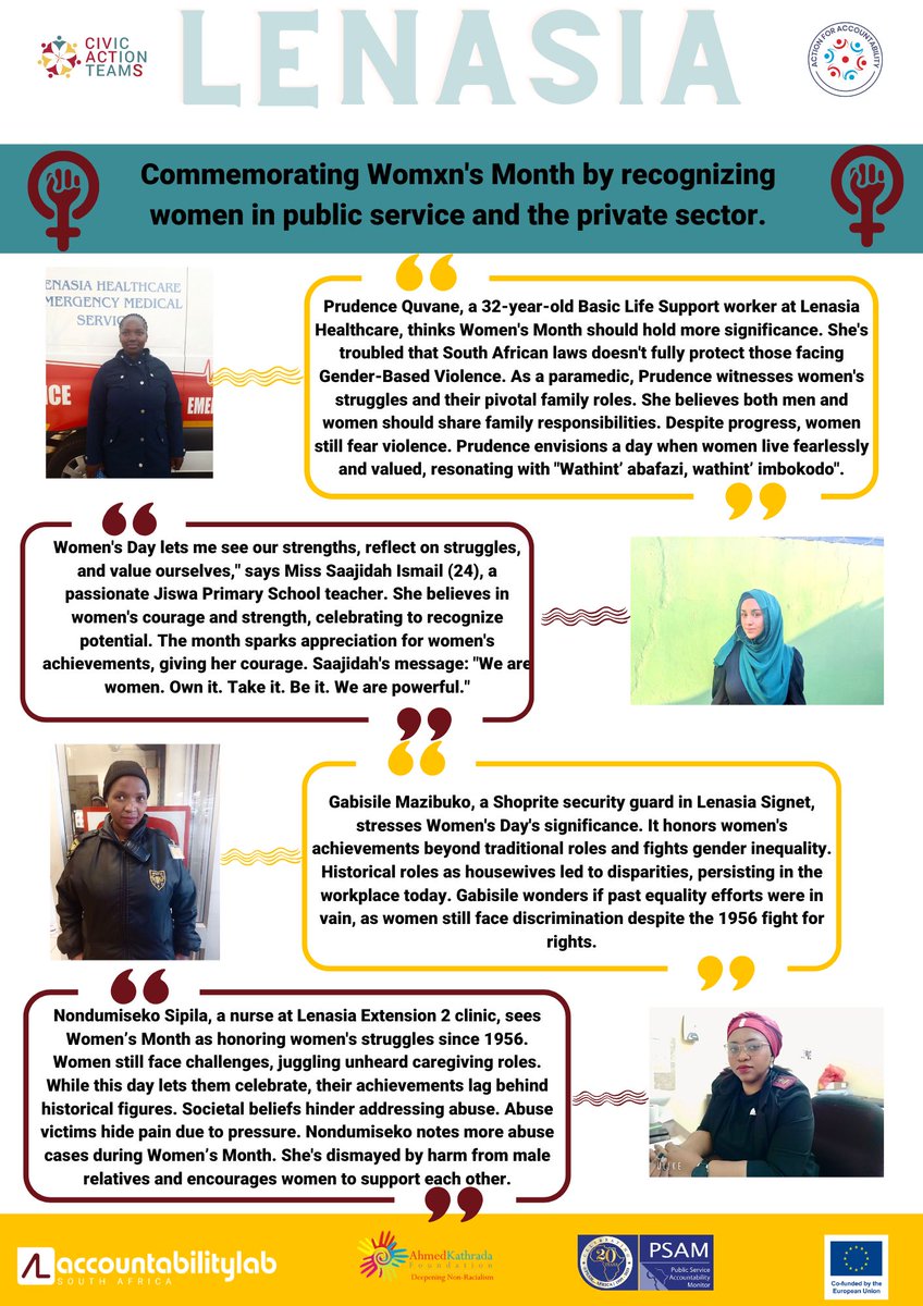 #A4A Friends! As we honor Womxn's Month, Team Lenasia is highlighting remarkable women from both the public and private sectors as part of our Integrity Icon and Civic Leaders nomination drive. #WomxnsMonth #NameAndFame #IntegrityMatters #motivationmatters #CivActs