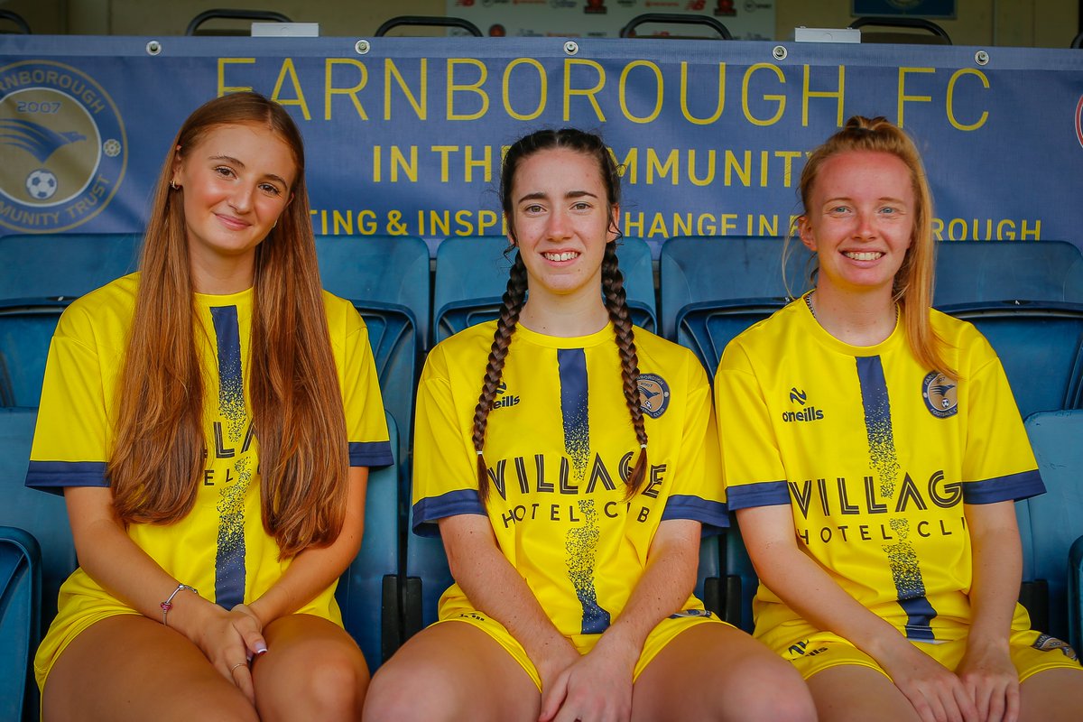 FarnboroughFCW's tweet photo. Starting in Style 💛💙

We are delighted to reveal our home and away kits for the upcoming season and would like to thank @Village_Hotels Farnborough for their support and sponsorship.

@FarnboroughFC @FFC_Comm_Trust https://t.co/US5WRvJmq7
