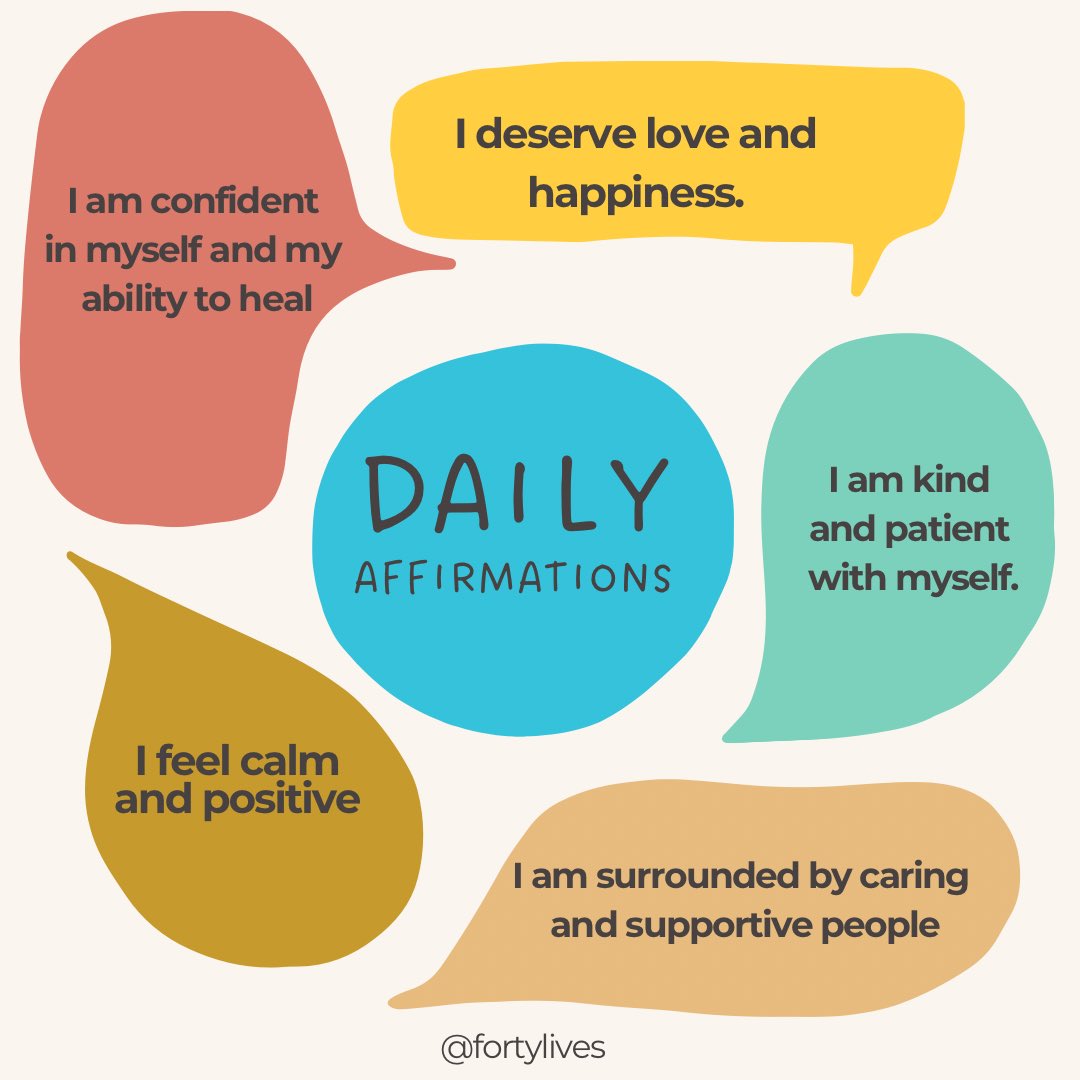 FortyLivesGH's tweet photo. Hi there๐ค
It's a new week๐
What are you saying to yourself every day of this week?
Remember to put your mental health first and have an amazing week.
#newweek #amazingweek #dailyaffirmations #calmness #positivity #Kindness #Happiness #supportivepeople #mentalhealthawareness https://t.co/ooNF6uUmCq