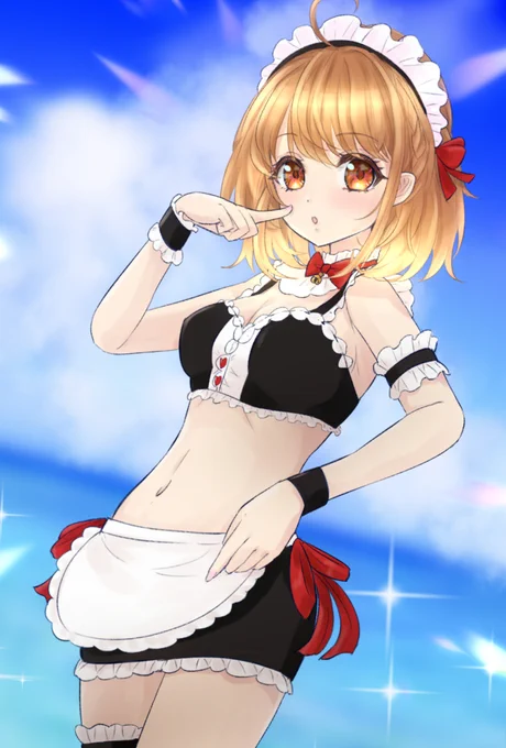 暁月クララさんのLive2Dモデルがやたらと可愛らしかったので描いてみました(^^ 水着は…これ水着? #くららのたぐ