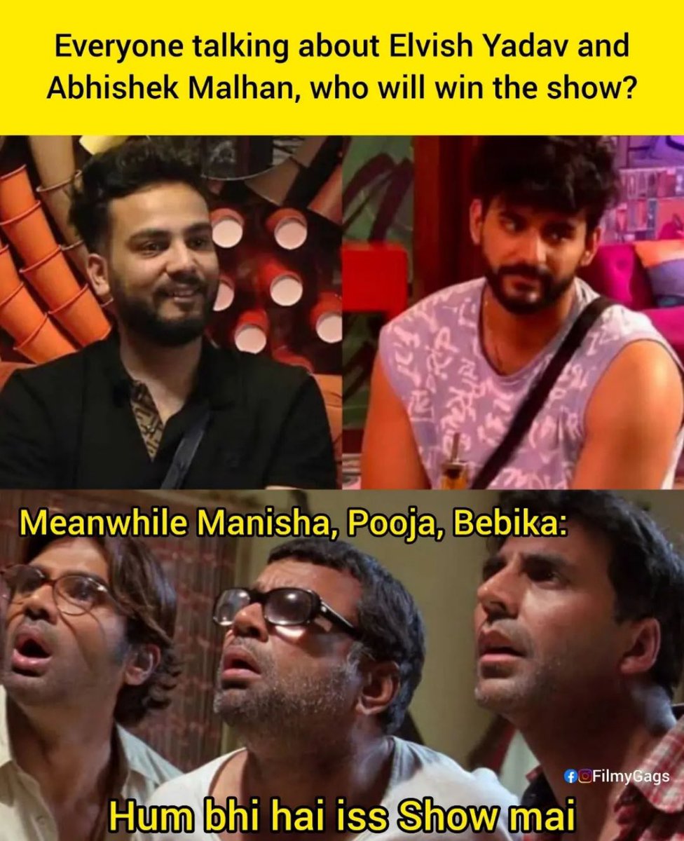 InspireVersee's tweet photo. #BBOTT2 #BiggBossOTT #BBOTTSeason2 #BiggBossOTTS2 #BiggBossOttUpdates #BBOTT2Contestants #BiggBossOTTBuzz #BBOTT2Drama #BiggBossOTTFun #BBOTT2Eviction

@ElvishYadav @FukraInsaan https://t.co/wI2ZqkfsCs