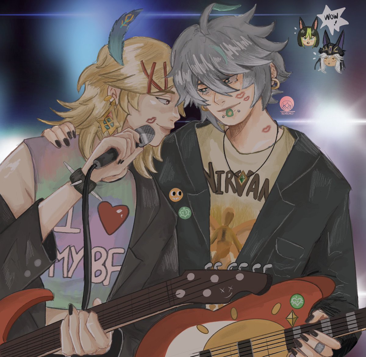 #kavetham rock band au 🎸💥

#genshinimpact